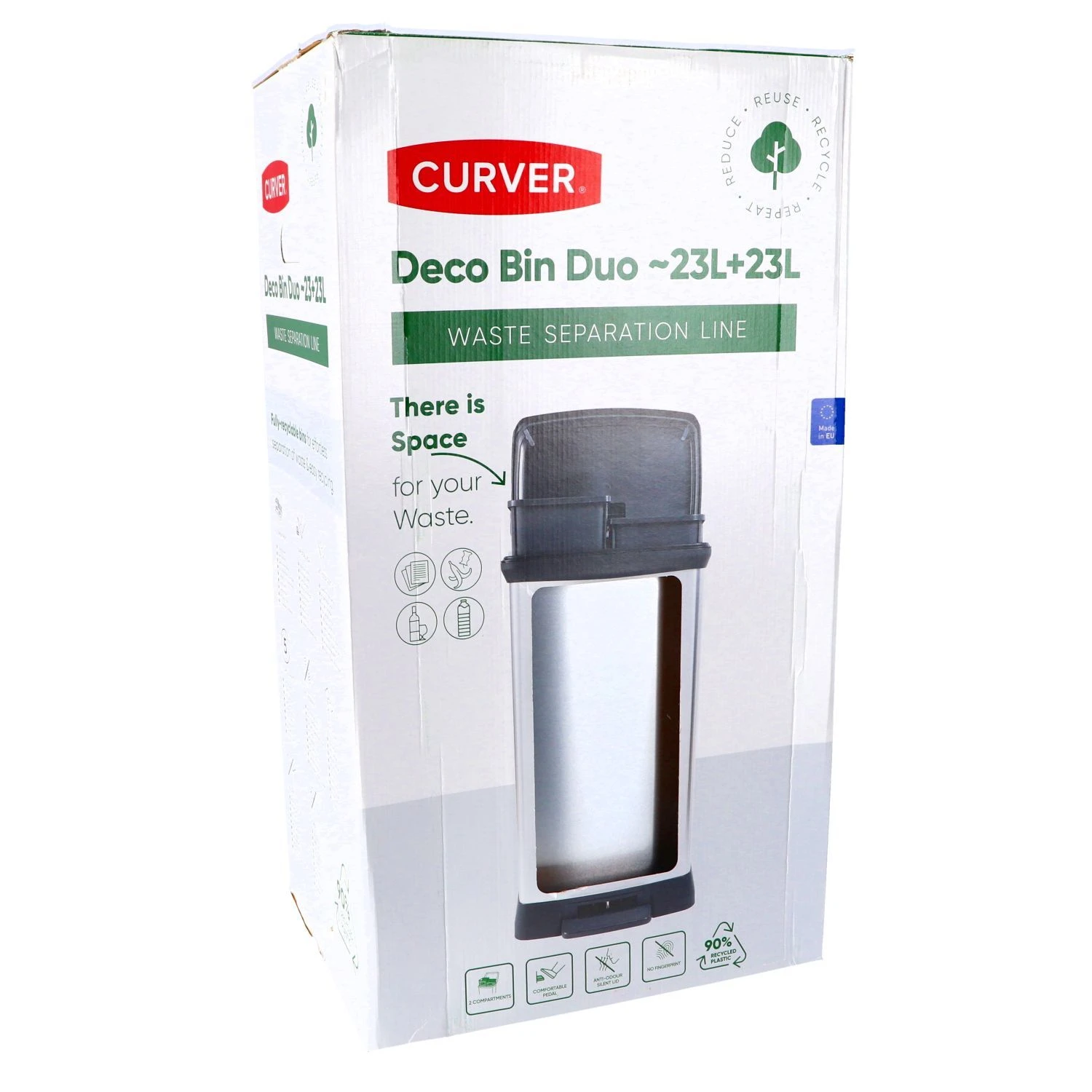 Curver Pedaalemmer Decobin Duo 23L/23L Zilver Metallic 8 Curver Pedaalemmer Decobin Duo 23L/23L Zilver Metallic - Afbeelding 8