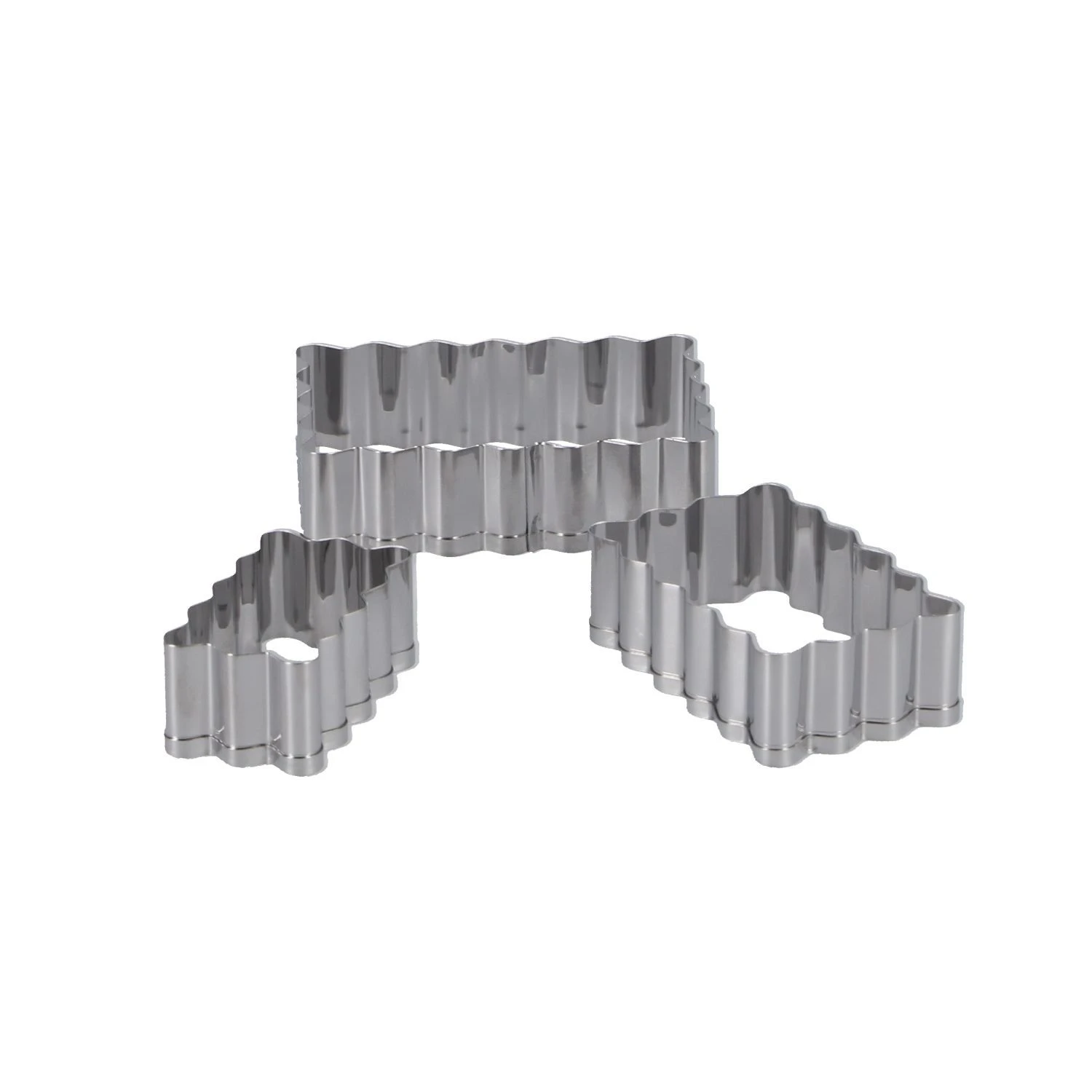 Patisse Uitsteekvormen Rvs Rechthoekig 3-delig 3 Patisse Uitsteekvormen Rvs Rechthoekig 3-delig - Afbeelding 3