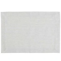 Linen & More Placemat Streep S/4 Lichtgrijs