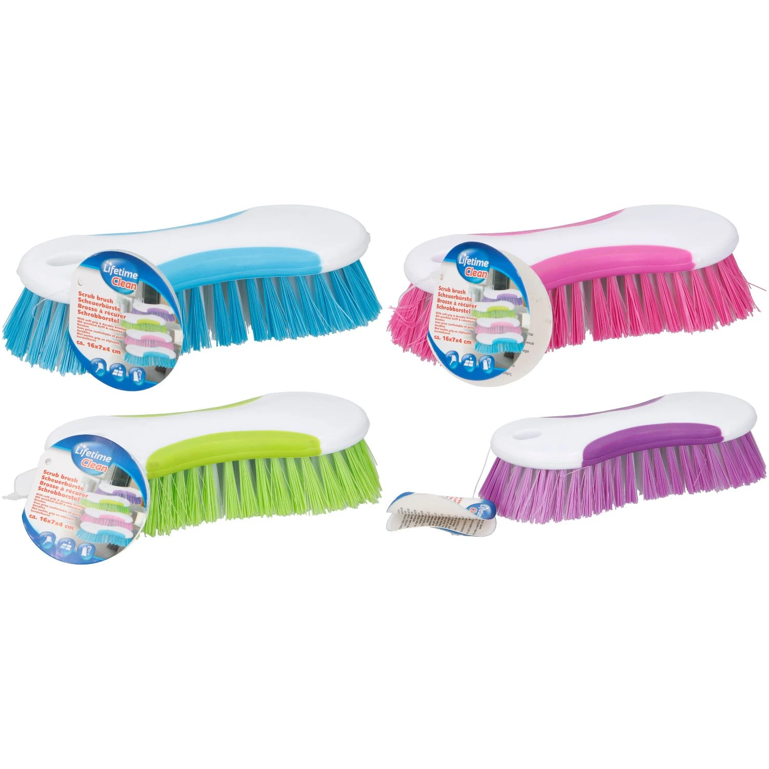 Lifetime Clean Schrobborstel 16 Cm 4 Assorti 1 Lifetime Clean Schrobborstel 16 Cm 4 Assorti