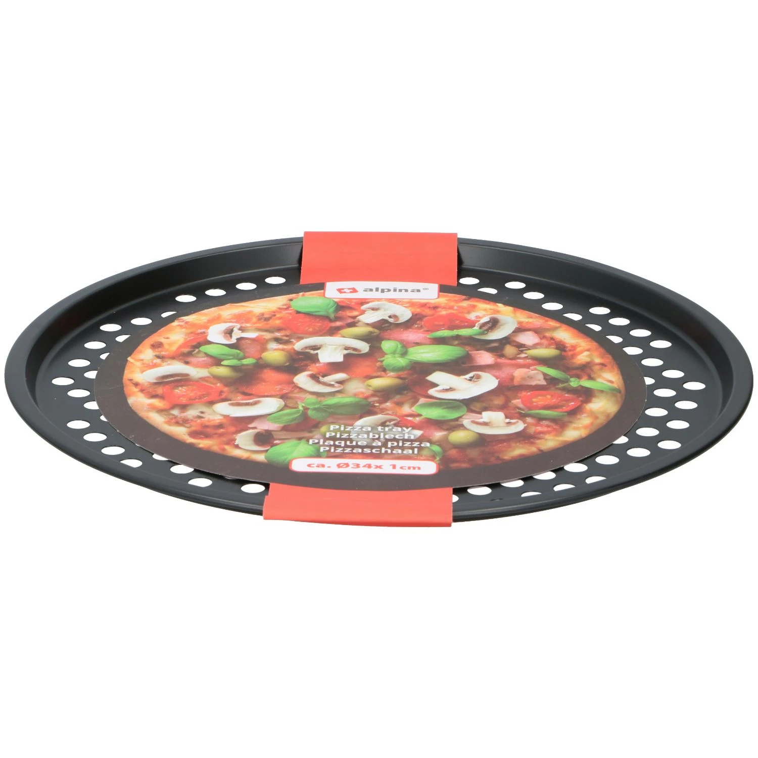 Alpina Pizzaschaal Ø 34 Cm 0,4 Mm Non-stick Coating 1 Alpina Pizzaschaal Ø 34 Cm 0,4 Mm Non-stick Coating