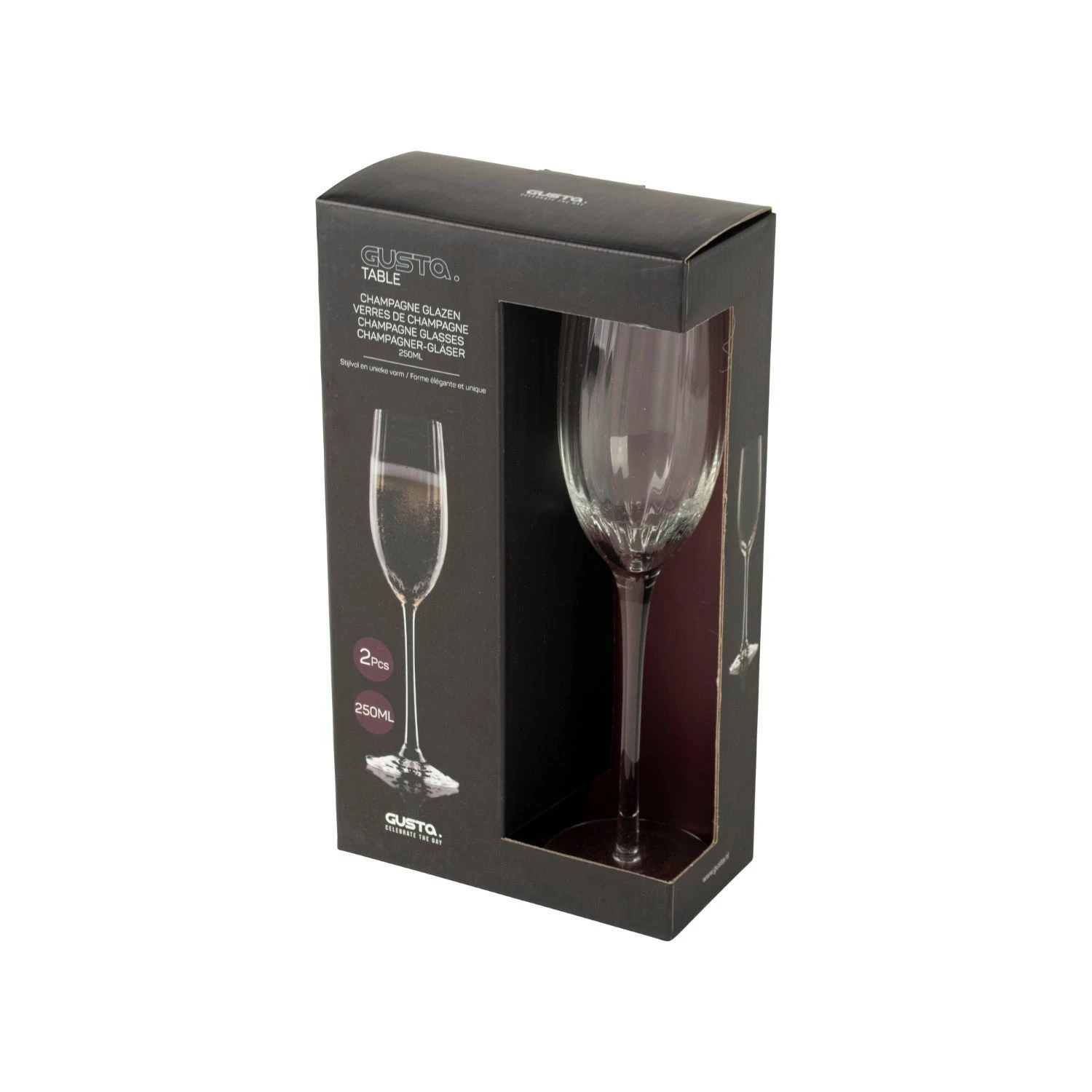 Gusta Champagneglazen 250 Ml 2 Stuks 2 Gusta Champagneglazen 250 Ml 2 Stuks - Afbeelding 2