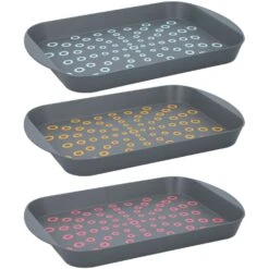 Dienblad Anti-Slip 29,5x44x4,5cm 3 Assorti