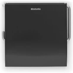 Brabantia Toiletrolhouder ReNew Met Klep Mat Zwart