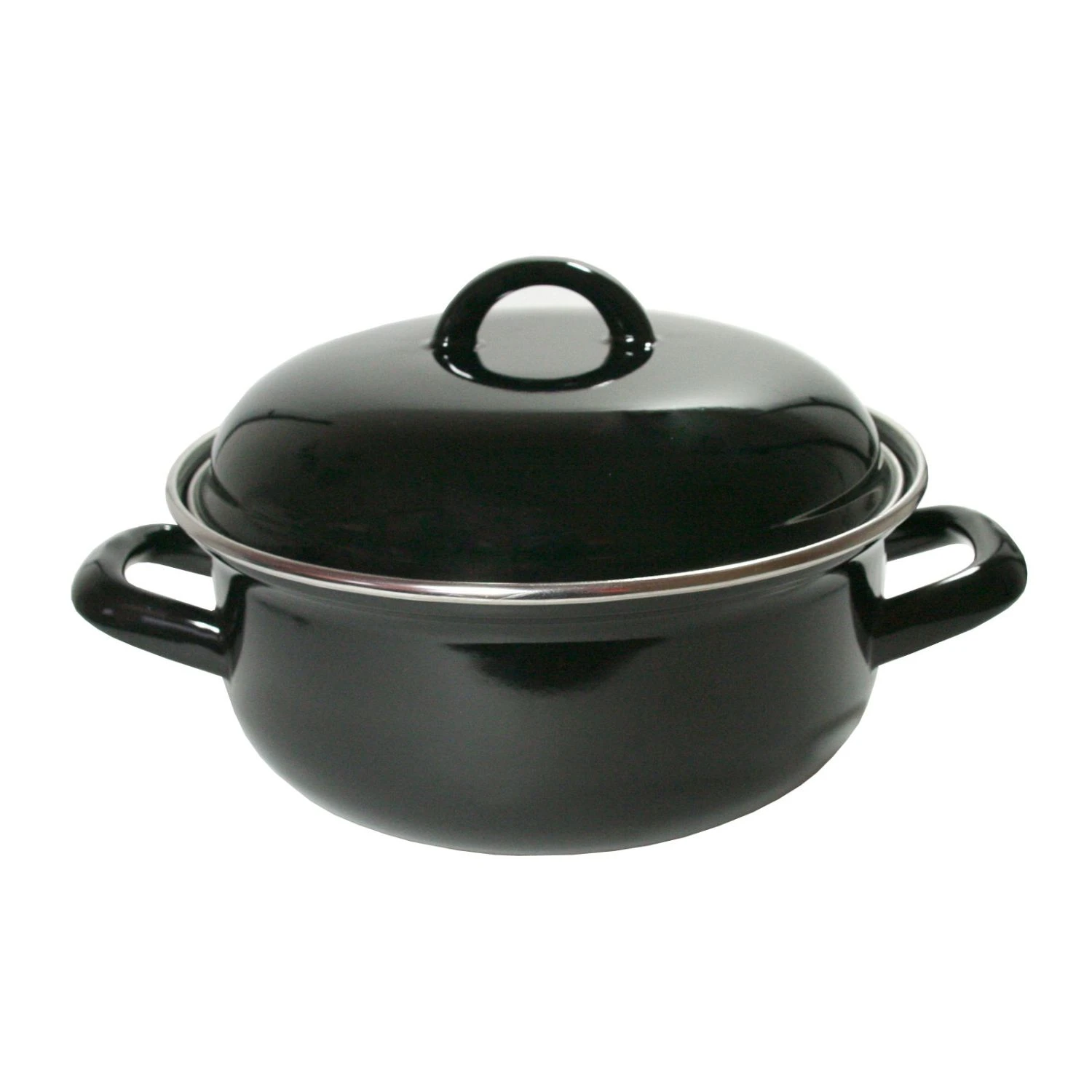 Braadpan Emaille Zwart Ø28 Cm 3,5L 1 Braadpan Emaille Zwart Ø28 Cm 3,5L