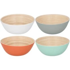 Bamboe Schaal Ø17 X 7 Cm 4 Assorti