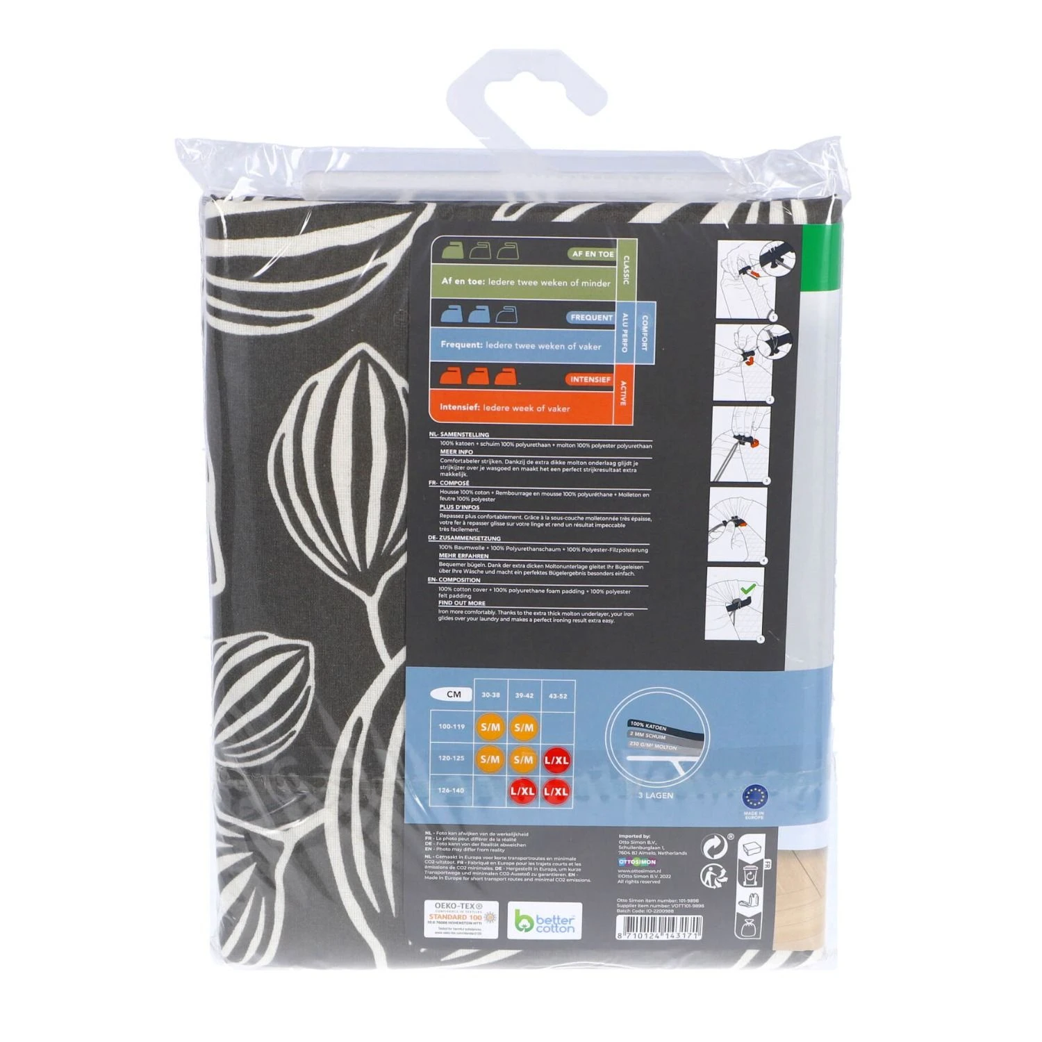 Marskramer Strijkplankhoes Comfort Almond 100-125 Cm Maat S/M 6 Marskramer Strijkplankhoes Comfort Almond 100-125 Cm Maat S/M - Afbeelding 6