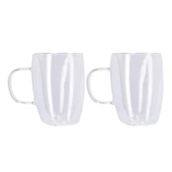 Mok Dubbelwandig 350ml Set Van 2 Met Handgreep 6 Mok Dubbelwandig 350ml Set Van 2 Met Handgreep -Marskramer Verkoop 102 1203 3