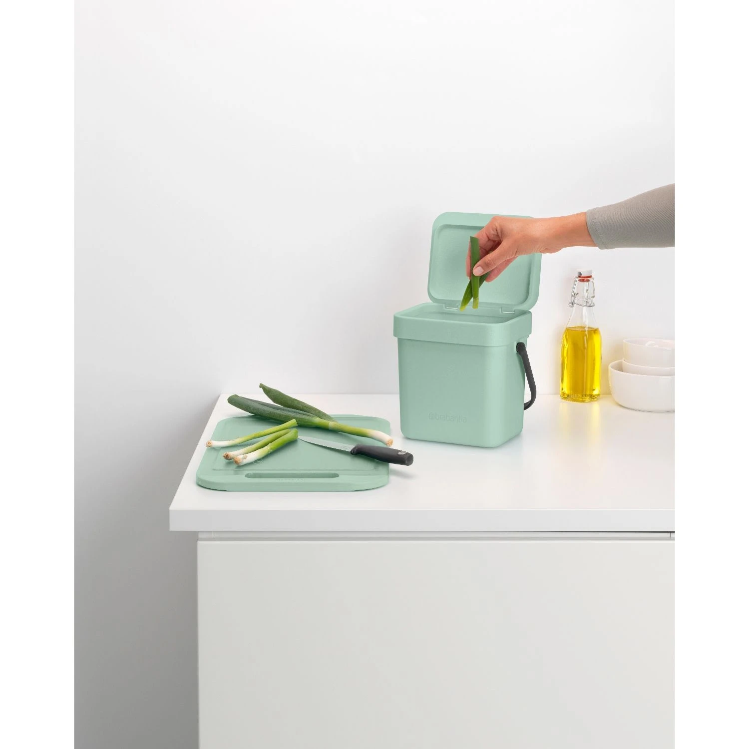 Brabantia Afvalbakje Sort & Go 3L Jade Green 5 Brabantia Afvalbakje Sort & Go 3L Jade Green - Afbeelding 5