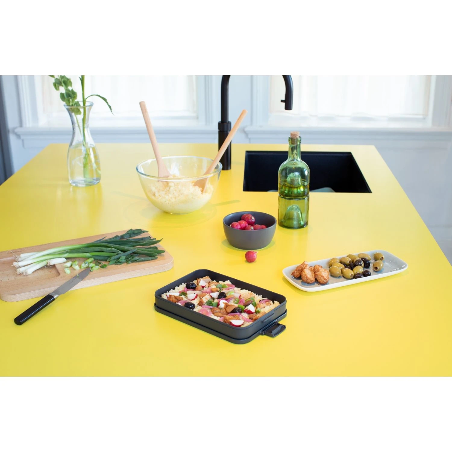 Brabantia Lunchbox Make & Take Plat Donkergrijs 5 Brabantia Lunchbox Make & Take Plat Donkergrijs - Afbeelding 5