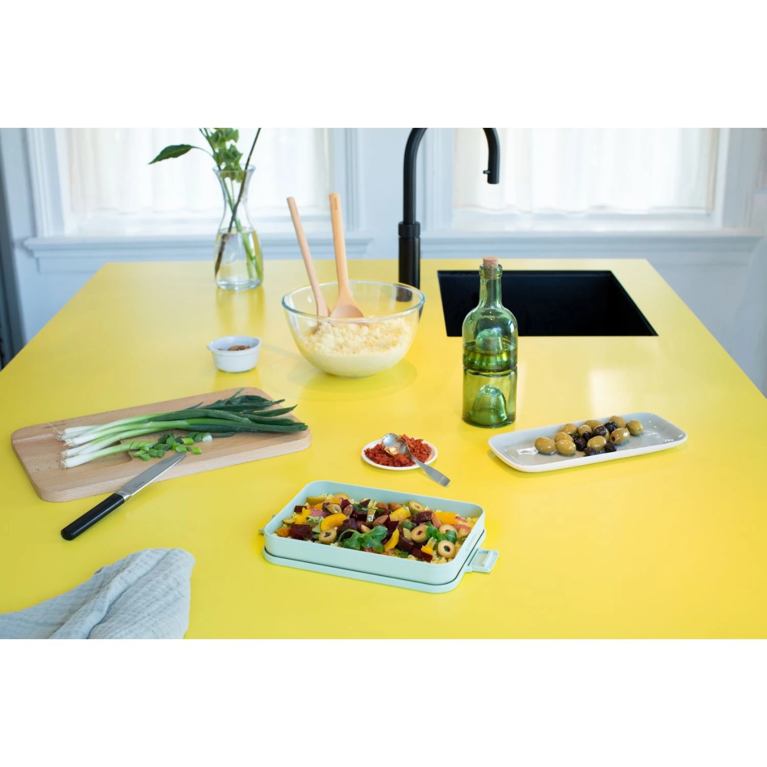 Brabantia Lunchbox Make & Take Plat Jade Groen 5 Brabantia Lunchbox Make & Take Plat Jade Groen - Afbeelding 5