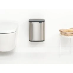 Brabantia Bo Afvalemmer, 7L - Matt Steel Fingerprint Proof -Marskramer Verkoop 102 2962 5 1