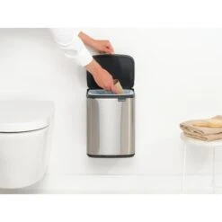 Brabantia Bo Afvalemmer, 7L - Matt Steel Fingerprint Proof -Marskramer Verkoop 102 2962 7 1