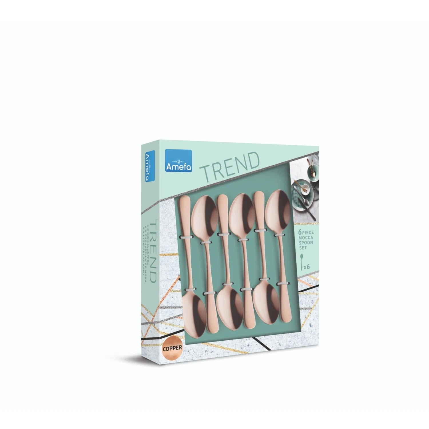 Amefa Theelepels Copper 6 Stuks 1 Amefa Theelepels Copper 6 Stuks