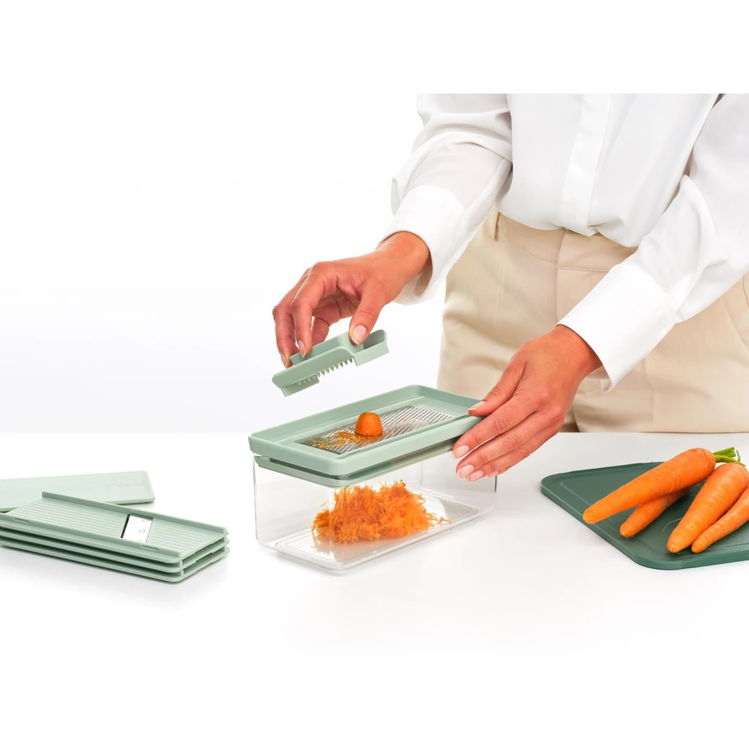 Brabantia Tasty+ Mandoline Set Jade Green 4 Brabantia Tasty+ Mandoline Set Jade Green - Afbeelding 4