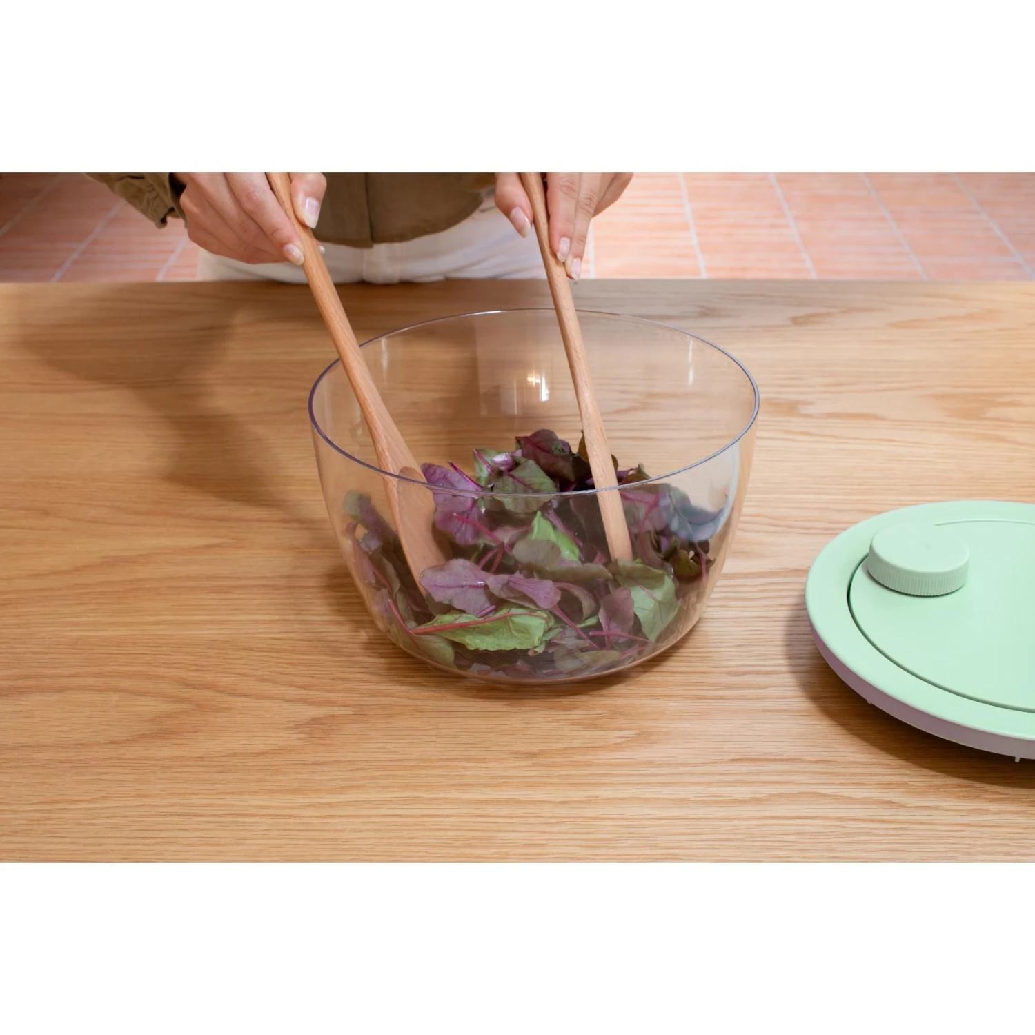 Brabantia Tasty+ Sla Centrifuge Jade Green 4 Brabantia Tasty+ Sla Centrifuge Jade Green - Afbeelding 4