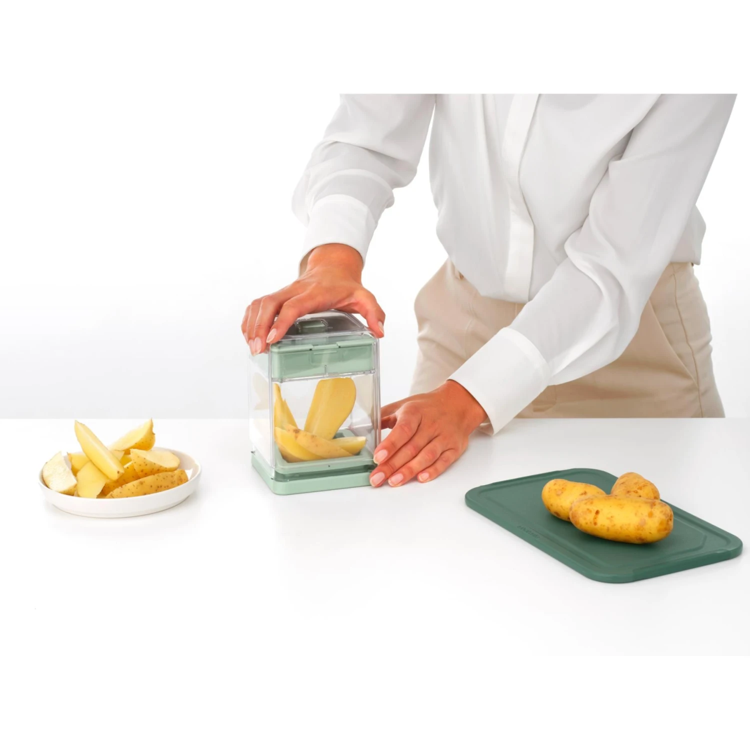 Brabantia Tasty+ Groentesnijder Jade Green 3 Brabantia Tasty+ Groentesnijder Jade Green - Afbeelding 3