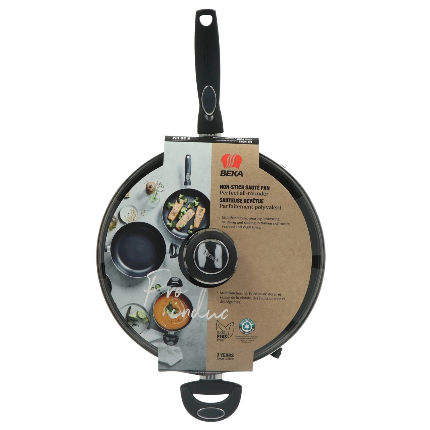 Beka Pro Induc Hapjespan Met Glazen Deksel 28 Cm 2 Beka Pro Induc Hapjespan Met Glazen Deksel 28 Cm - Afbeelding 2