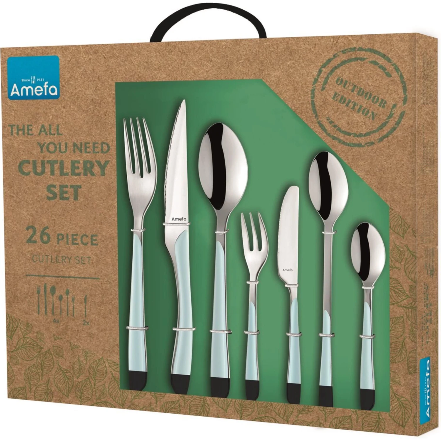 Amefa Bestekset 26 Delig Eclat Blauw 1 Amefa Bestekset 26 Delig Eclat Blauw