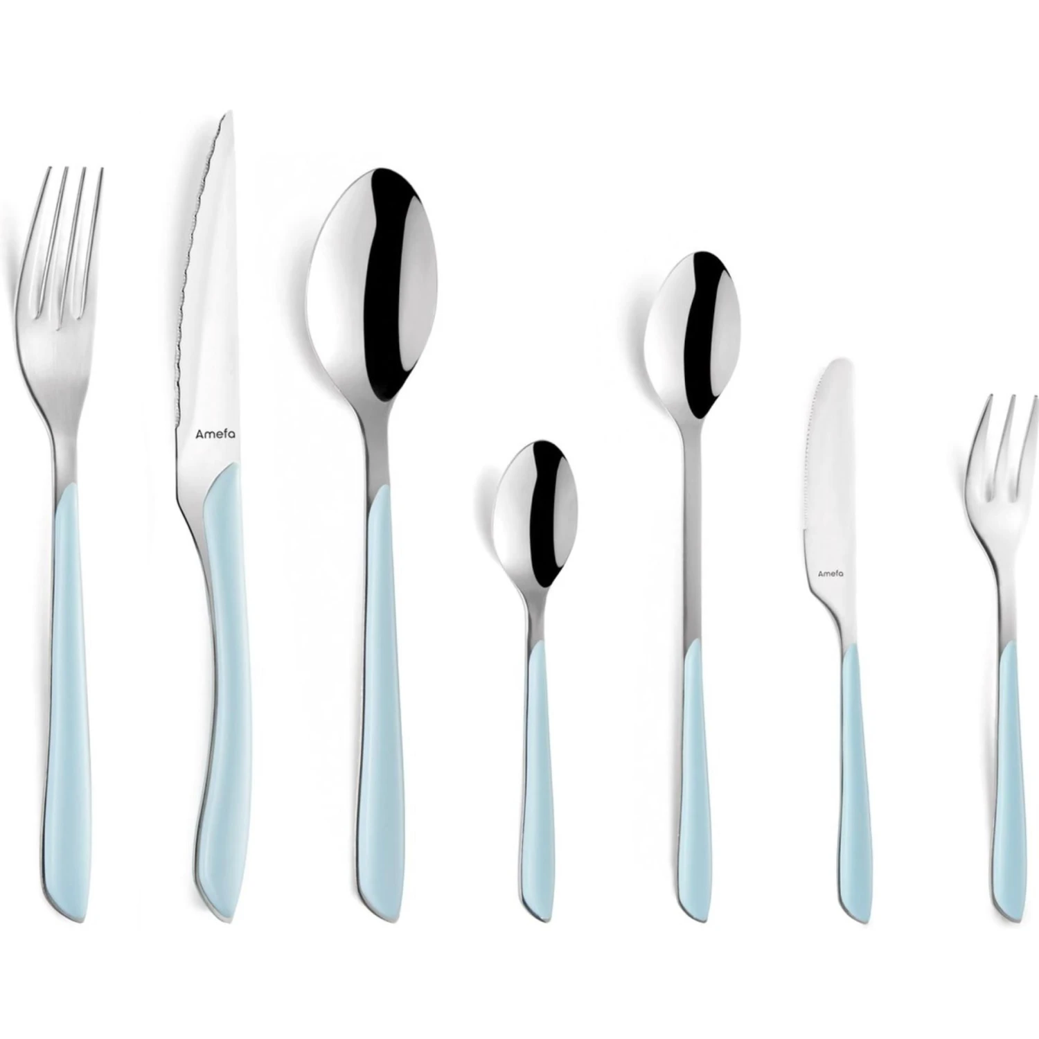 Amefa Bestekset 26 Delig Eclat Blauw 2 Amefa Bestekset 26 Delig Eclat Blauw - Afbeelding 2