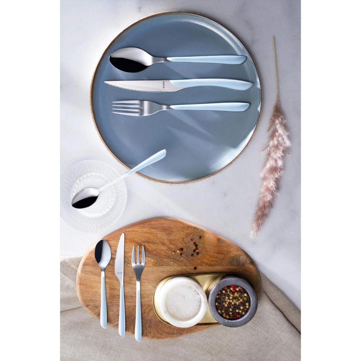 Amefa Bestekset 26 Delig Eclat Blauw 3 Amefa Bestekset 26 Delig Eclat Blauw - Afbeelding 3