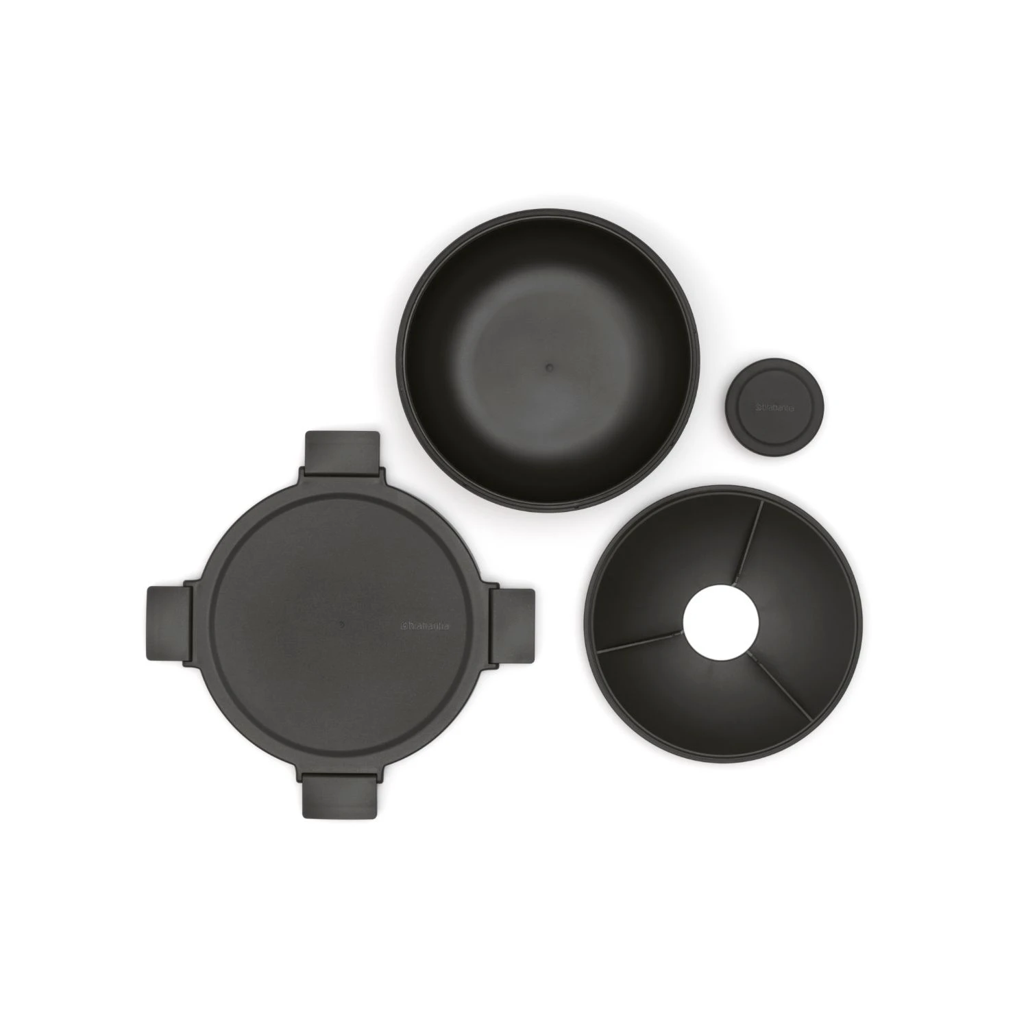 Brabantia Salade Lunchkom Make & Take 1,3L Donkergrijs 2 Brabantia Salade Lunchkom Make & Take 1,3L Donkergrijs - Afbeelding 2