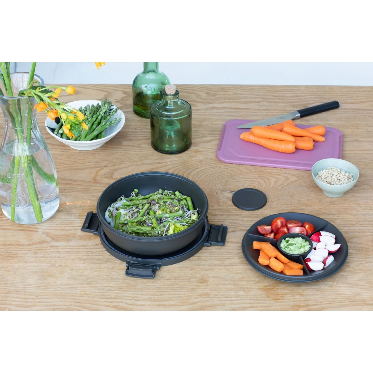 Brabantia Salade Lunchkom Make & Take 1,3L Donkergrijs 5 Brabantia Salade Lunchkom Make & Take 1,3L Donkergrijs - Afbeelding 5