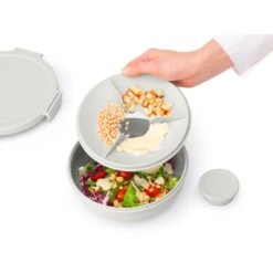 Brabantia Salade Lunchkom Make & Take 1,3L Lichtgrijs -Marskramer Verkoop 102 6368 4 1
