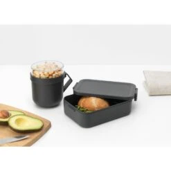 Brabantia Lunchset Make & Take 2-delig Dark Grey -Marskramer Verkoop 102 6665 4 1 1