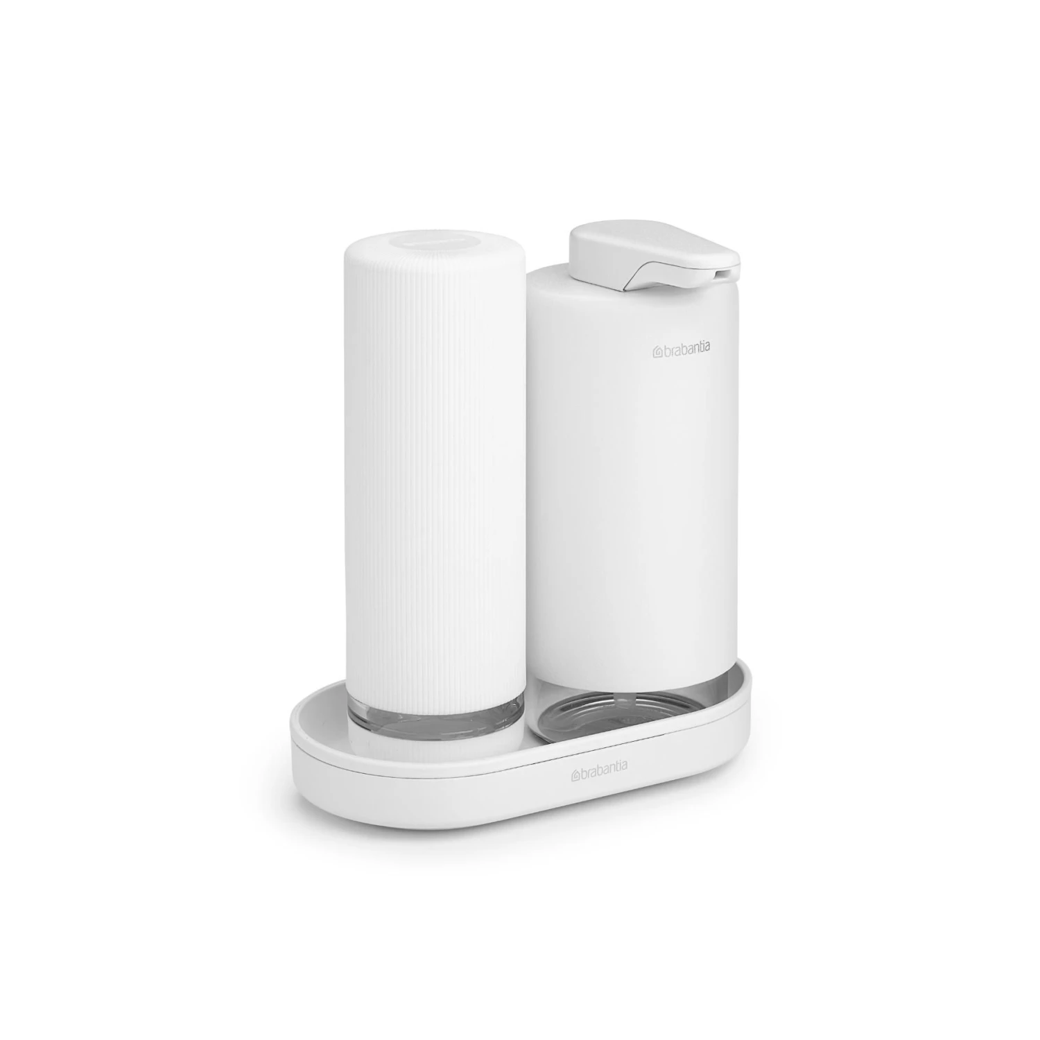 Brabantia SinkStyle Zeepdispenser Set - Mineral Fresh White 2 Brabantia SinkStyle Zeepdispenser Set - Mineral Fresh White - Afbeelding 2