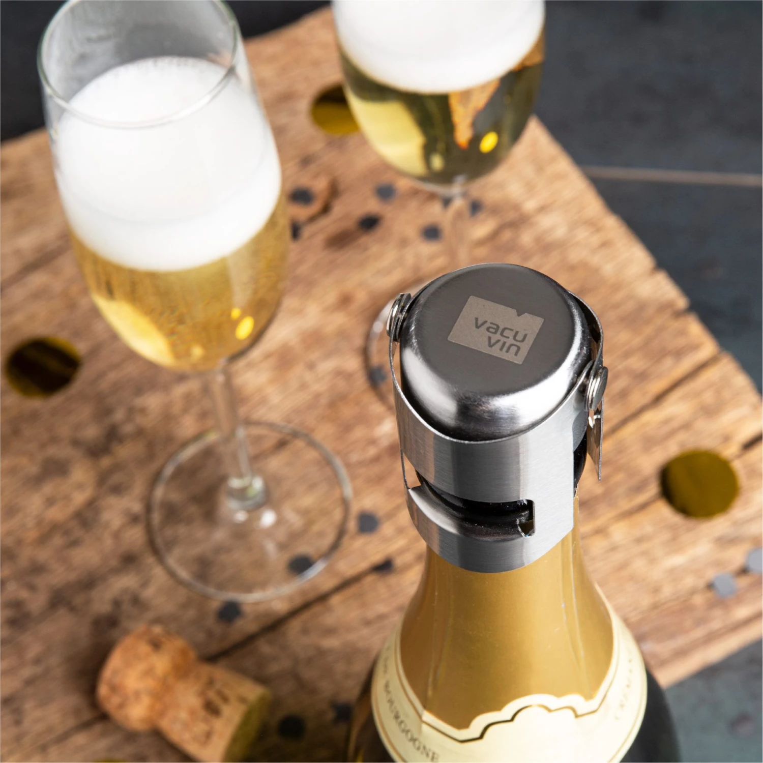 Vacu Vin Champagne Stopper Rvs 5 Vacu Vin Champagne Stopper Rvs - Afbeelding 5