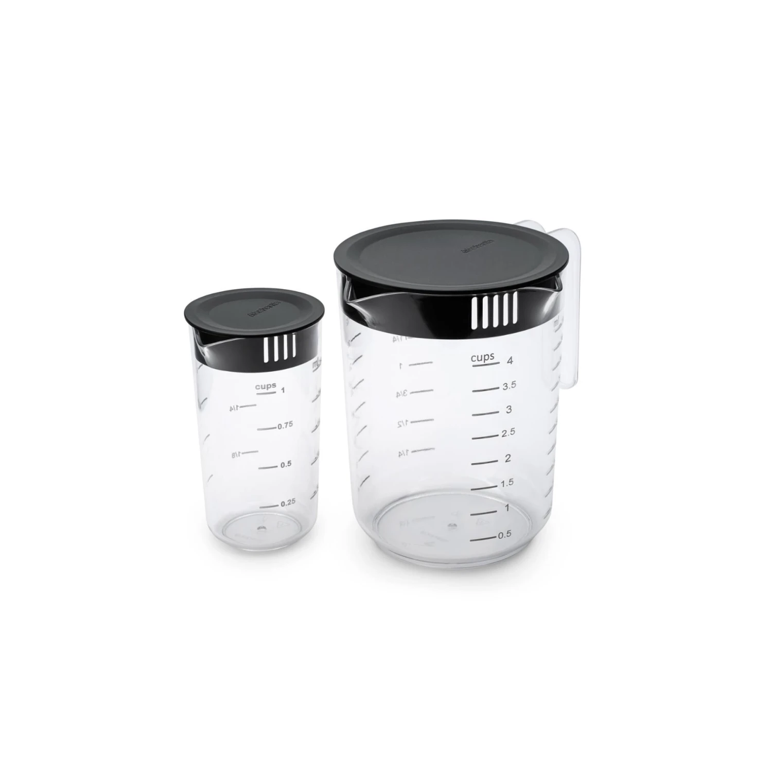 Brabantia Tasty+ Maatbeker Set 2 Delig Dark Grey 2 Brabantia Tasty+ Maatbeker Set 2 Delig Dark Grey - Afbeelding 2