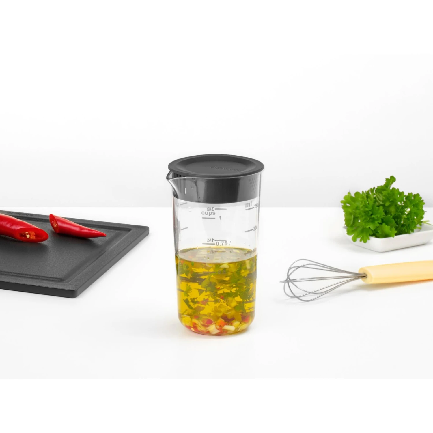 Brabantia Tasty+ Maatbeker Set 2 Delig Dark Grey 4 Brabantia Tasty+ Maatbeker Set 2 Delig Dark Grey - Afbeelding 4