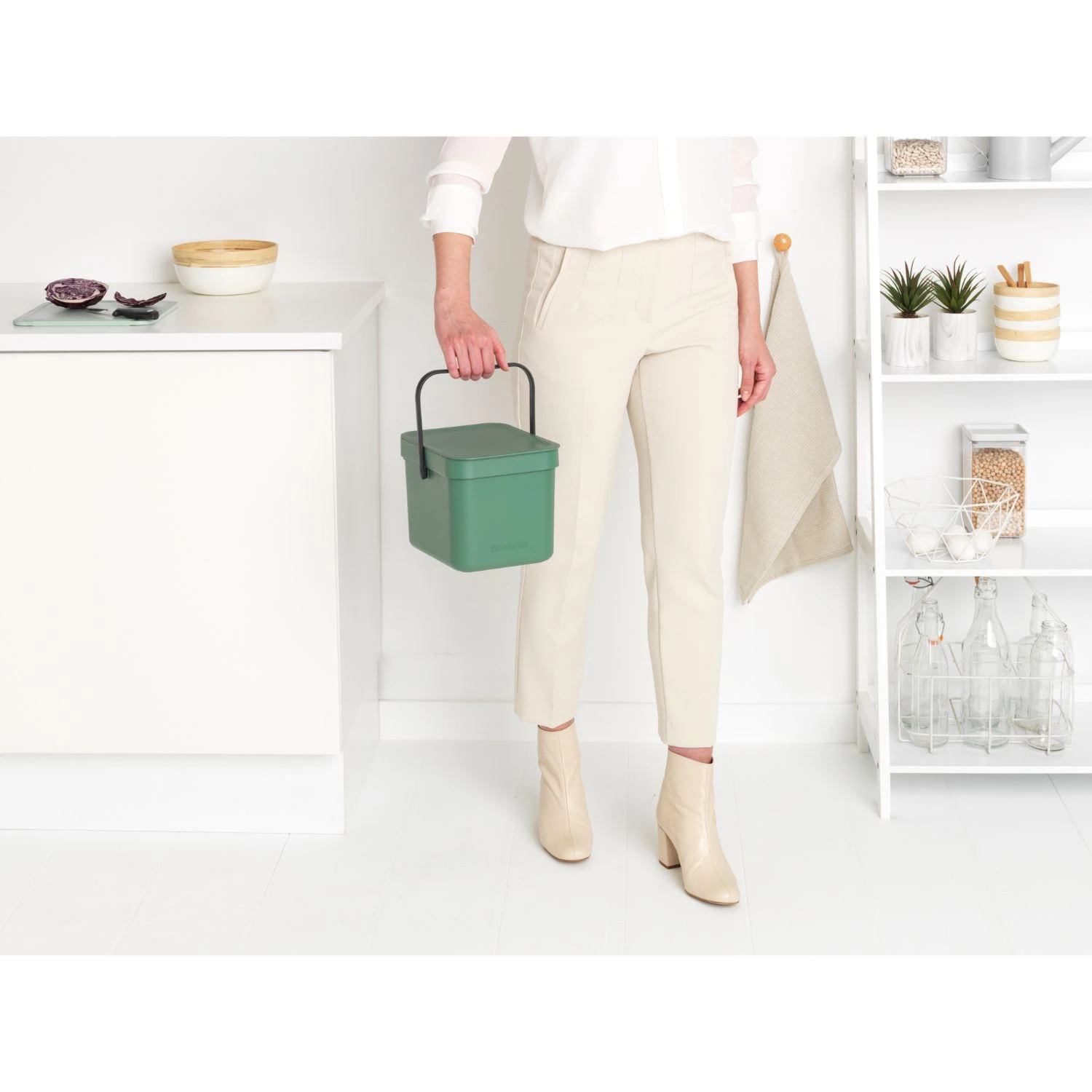 Brabantia Afvalemmer Sort & Go 6L Fir Groen 4 Brabantia Afvalemmer Sort & Go 6L Fir Groen - Afbeelding 4