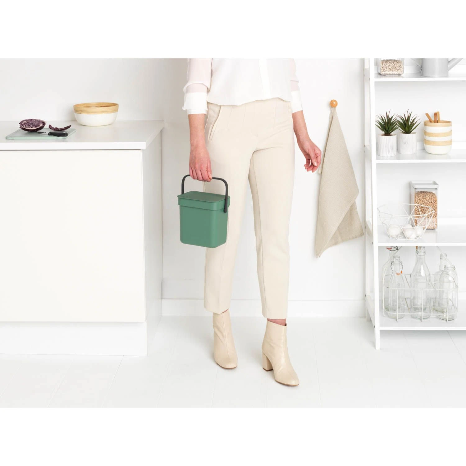 Brabantia Afvalbakje Sort & Go 3L Fir Groen 5 Brabantia Afvalbakje Sort & Go 3L Fir Groen - Afbeelding 5