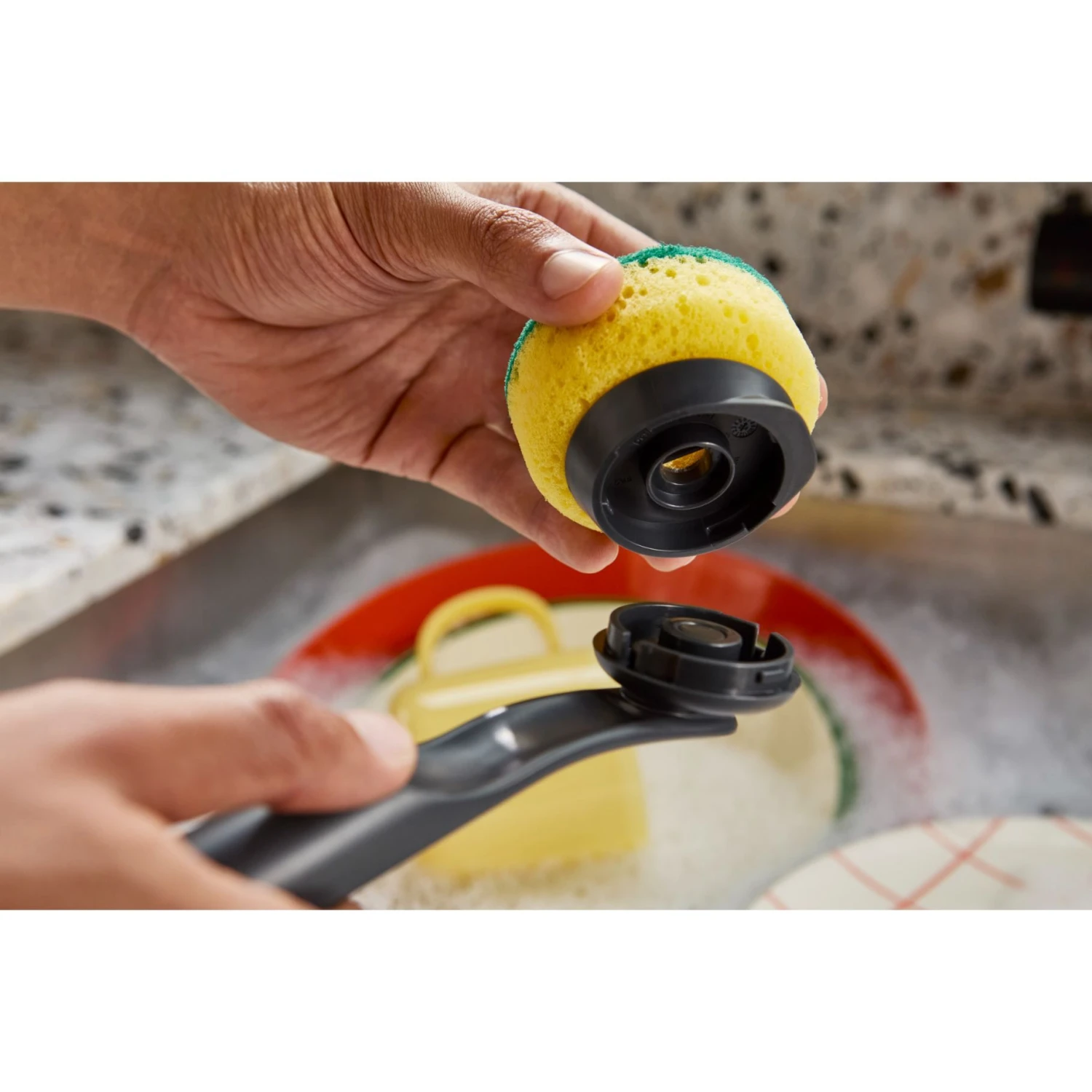 Joseph Joseph Skintech Afwasborstel Incl. Vervangbare Borstelkop 6 Joseph Joseph Skintech Afwasborstel Incl. Vervangbare Borstelkop - Afbeelding 6