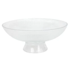 Schaal Op Voet Lines Clear Ø 25x11 Cm