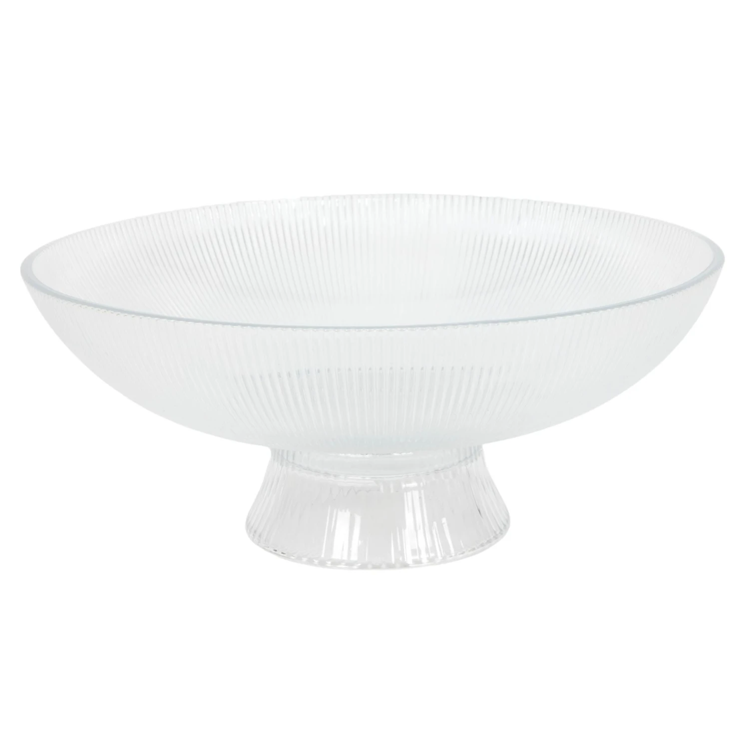 Schaal Op Voet Lines Clear Ø 25x11 Cm 1 Schaal Op Voet Lines Clear Ø 25x11 Cm
