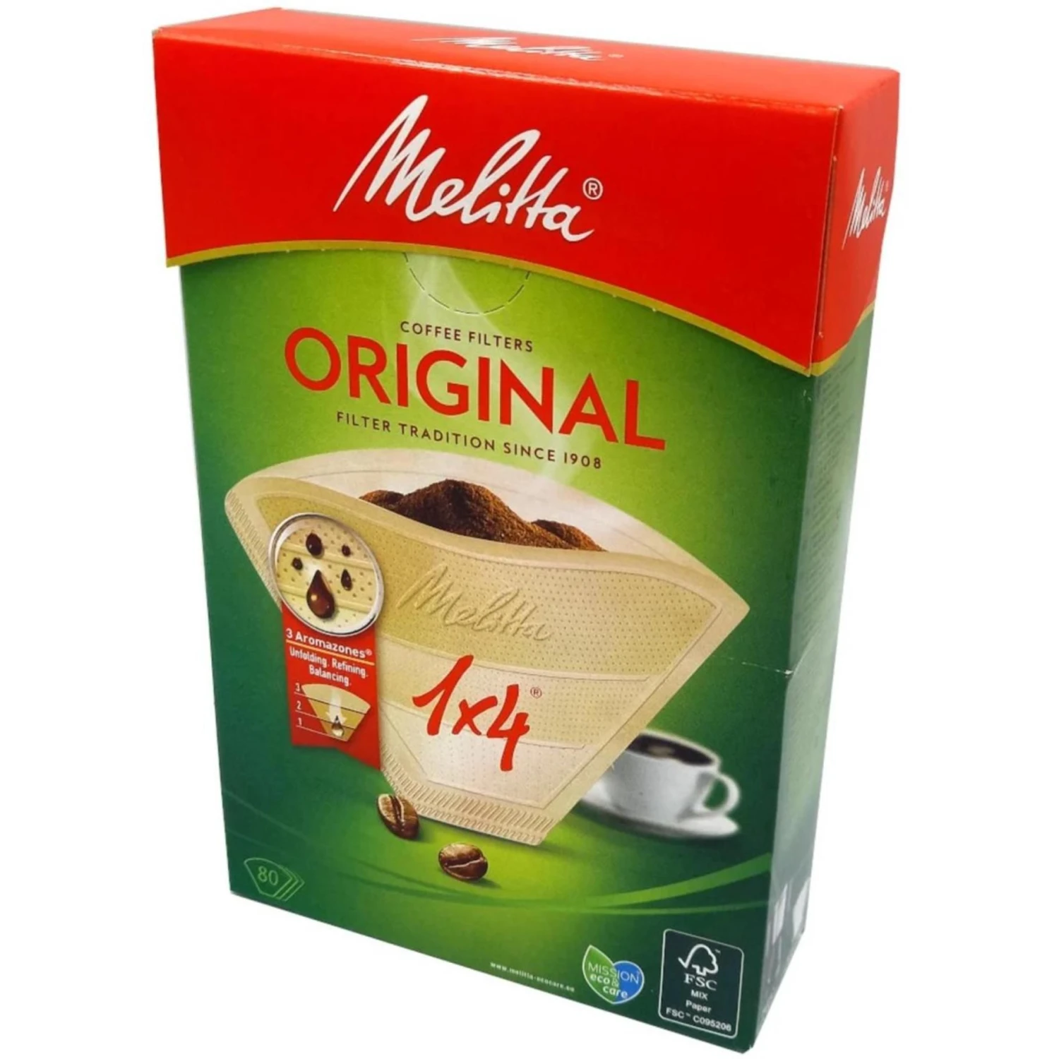 Melitta Koffiefilters 1x4 80 Stuks Bruin 1 Melitta Koffiefilters 1x4 80 Stuks Bruin