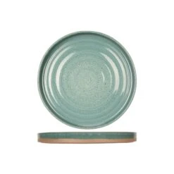 Bord Plat D26 Cm Basalt Ocean Green