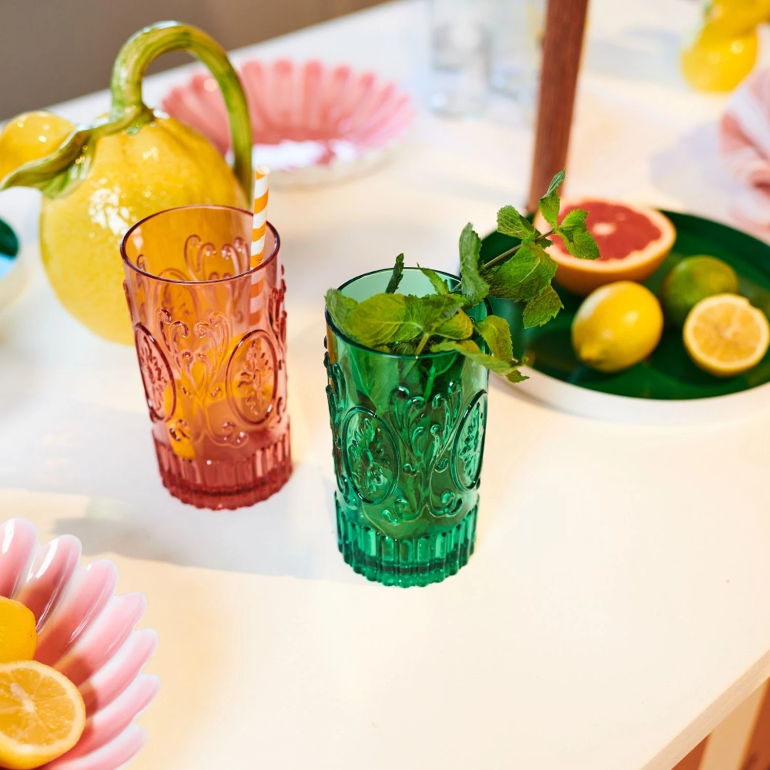 Tumbler Acrylic Pink 8.2x8.2x15.2cm 4 Tumbler Acrylic Pink 8.2x8.2x15.2cm - Afbeelding 4