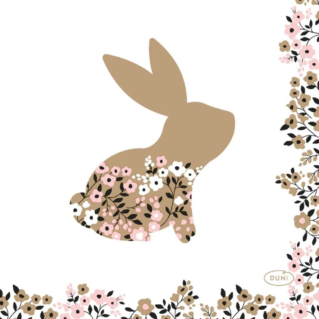 Paas Servetten Blooming Bunnies 24x24 Cm 1 Paas Servetten Blooming Bunnies 24x24 Cm
