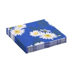 Servetten Daisy Blue 33x33 Cm -Marskramer Verkoop 105 1197 4