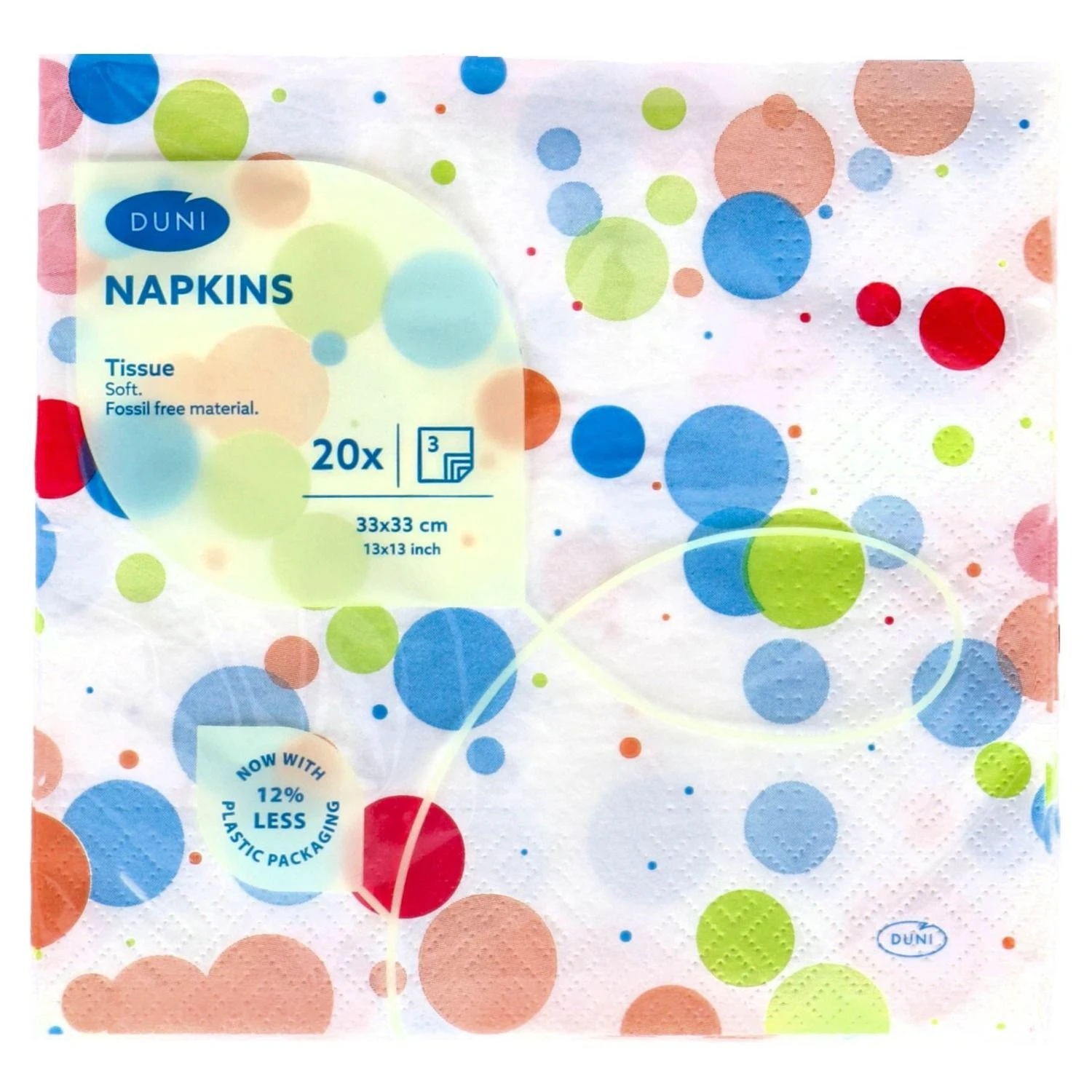 Servetten Festive Bubbles Multi 33x33 Cm 2 Servetten Festive Bubbles Multi 33x33 Cm - Afbeelding 2