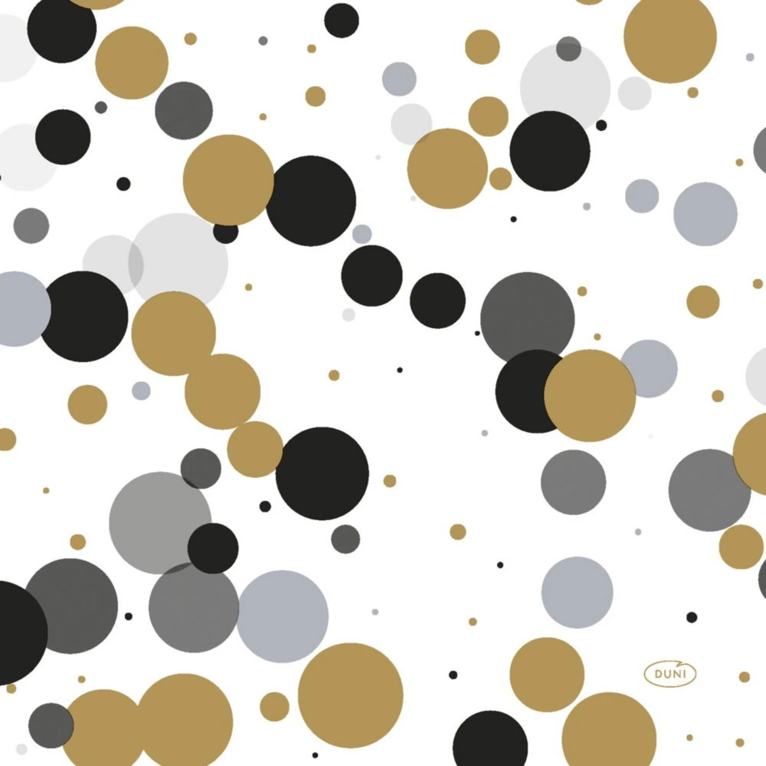 Servetten Festive Bubbles Black 33x33 Cm 2 Servetten Festive Bubbles Black 33x33 Cm - Afbeelding 2