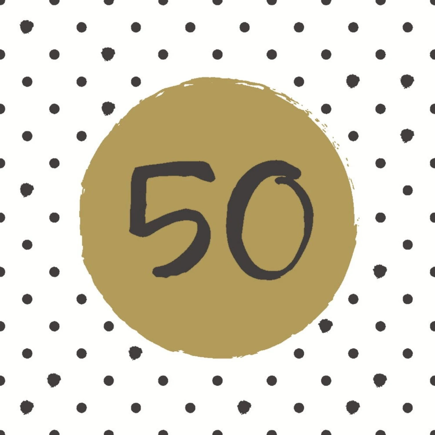 Servetten 50th Birthday 33x33 Cm 2 Servetten 50th Birthday 33x33 Cm - Afbeelding 2