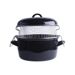 Frituurpan 24 Cm Emaille Met Inzet