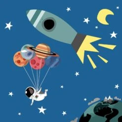 Servetten Space 33x33 Cm 5 Servetten Space 33x33 Cm -Marskramer Verkoop 105 5148 1