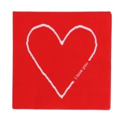 Servetten I Love You 33x33 Cm 6 Servetten I Love You 33x33 Cm -Marskramer Verkoop 105 5262 3