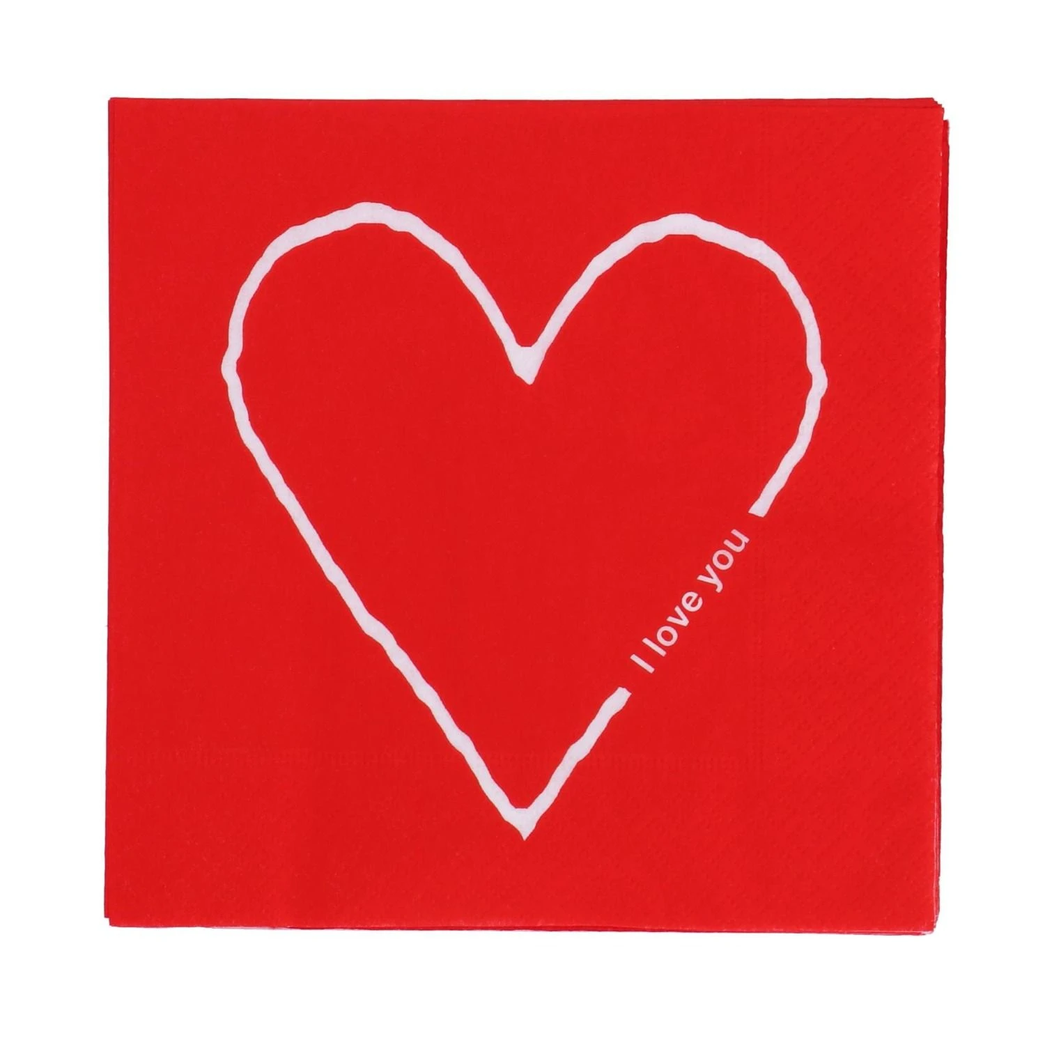 Servetten I Love You 33x33 Cm 3 Servetten I Love You 33x33 Cm - Afbeelding 3